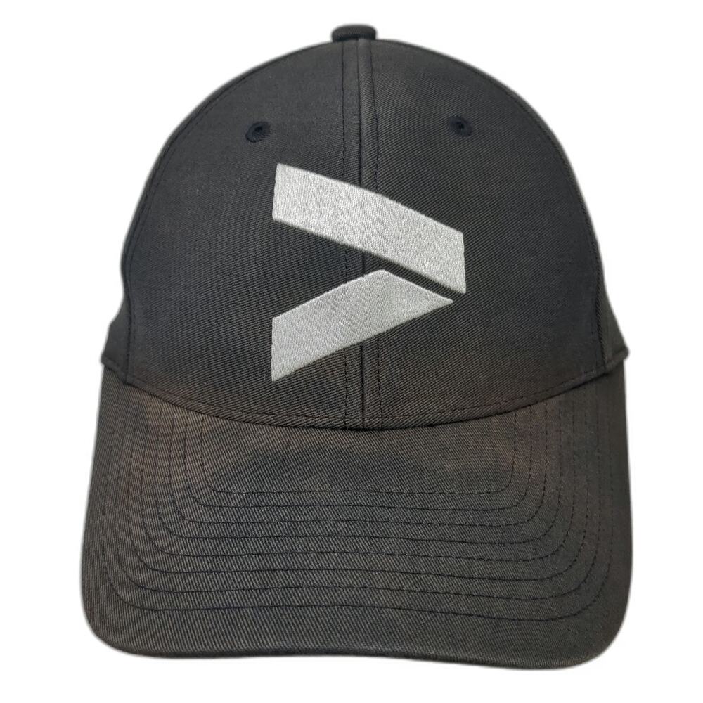 Veer Baseball Cap Black M Stretch Fit Embroidered Logo Curved Brim Comfort Hat